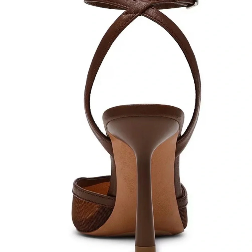 Steve Madden Alliance Brown Mesh Pointed Toe Heels BRAND NEW IN BOX